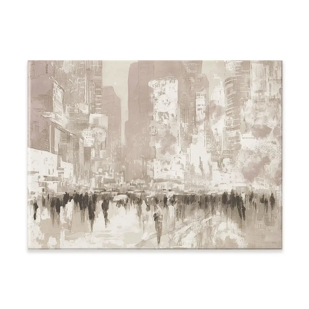Dense Avenue In Vapor Canvas Print Dense Avenue In Vapor Canvas Print wall art product Chromatic Storm Studio