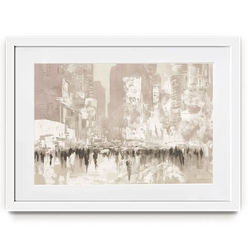 Dense Avenue In Vapor Framed Art Print Dense Avenue In Vapor Framed Art Print wall art product Chromatic Storm Studio