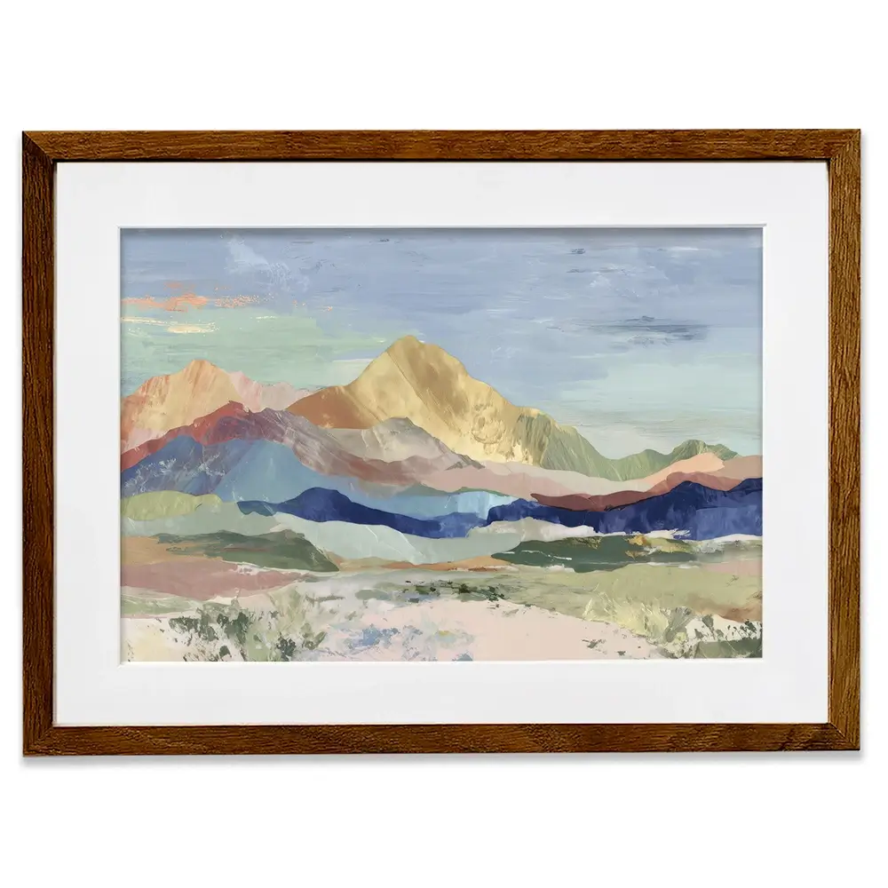Desert Basin Sunset Vista Framed Art Print Desert Basin Sunset Vista Framed Art Print wall art product Chromatic Storm Studio