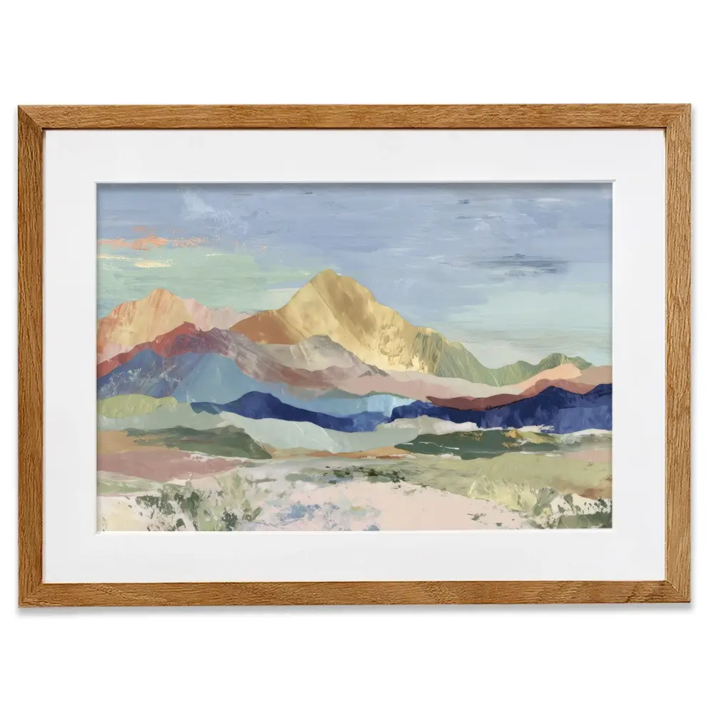 Desert Basin Sunset Vista Framed Art Print Desert Basin Sunset Vista Framed Art Print wall art product Chromatic Storm Studio