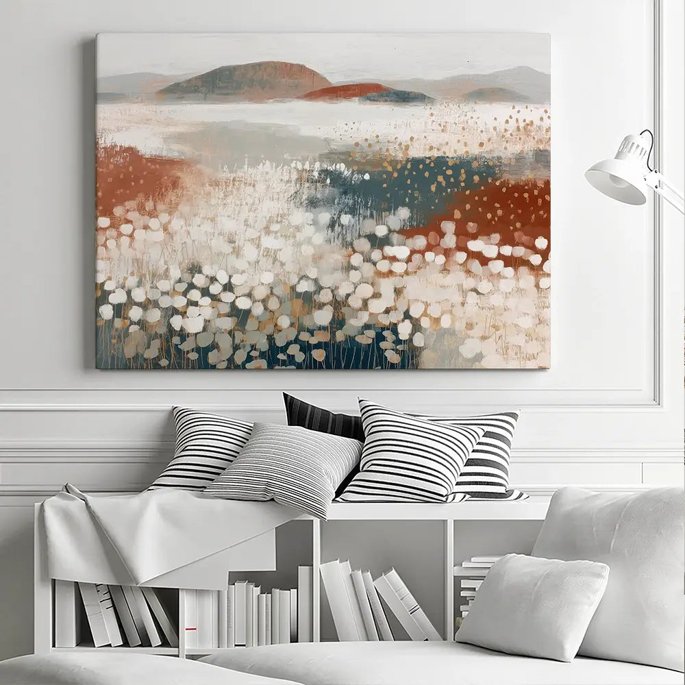 Desert Wildflowers After Rain Canvas Print Desert Wildflowers After Rain Canvas Print wall art product Chromatic Storm Studio