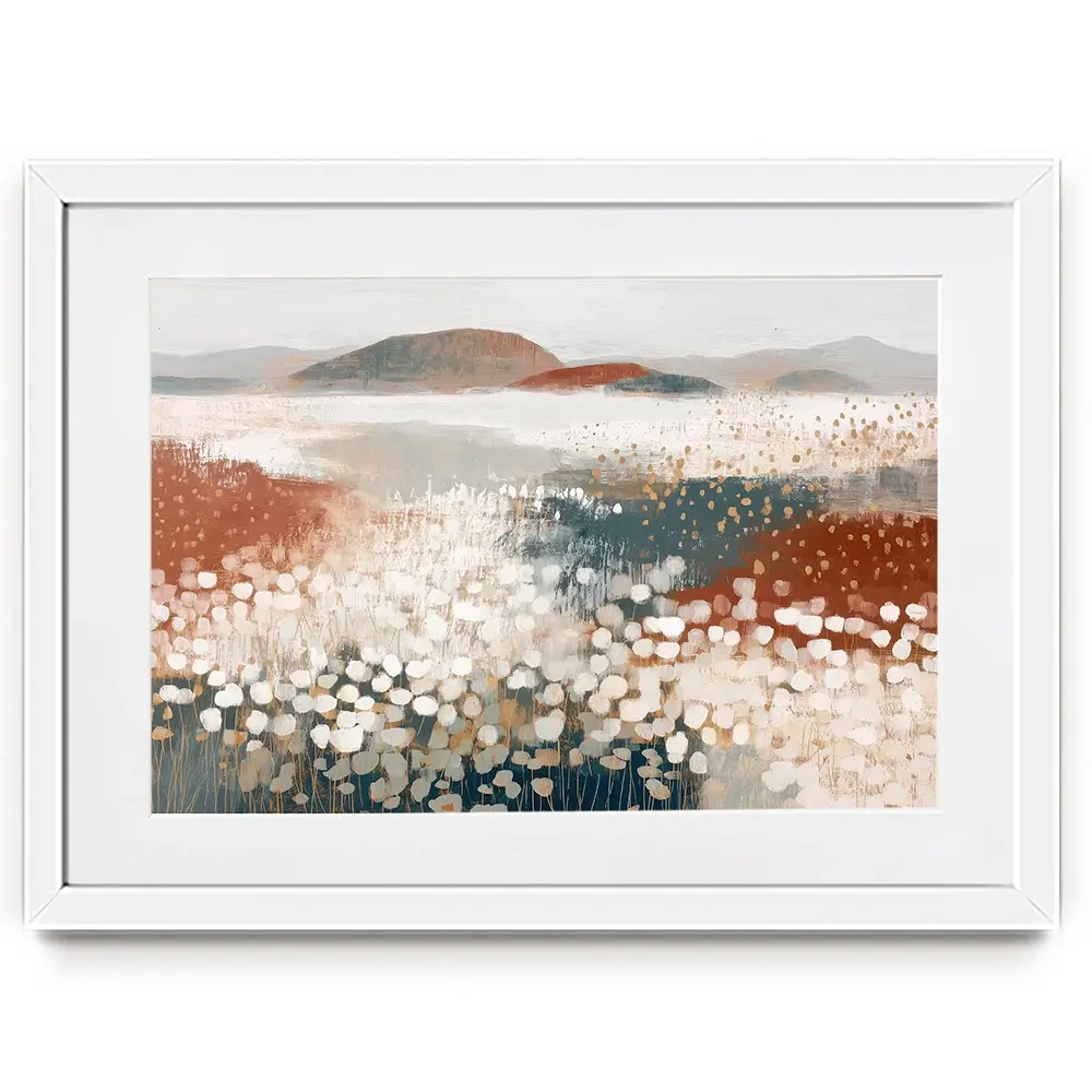 Desert Wildflowers After Rain Framed Art Print Desert Wildflowers After Rain Framed Art Print wall art product Chromatic Storm Studio