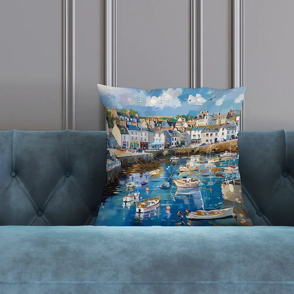 Devon Harbour Cushion Devon Harbour Cushion wall art product David Alexander Elder