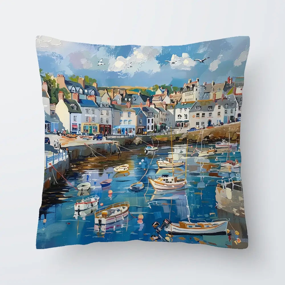 Devon Harbour Cushion Devon Harbour Cushion wall art product David Alexander Elder