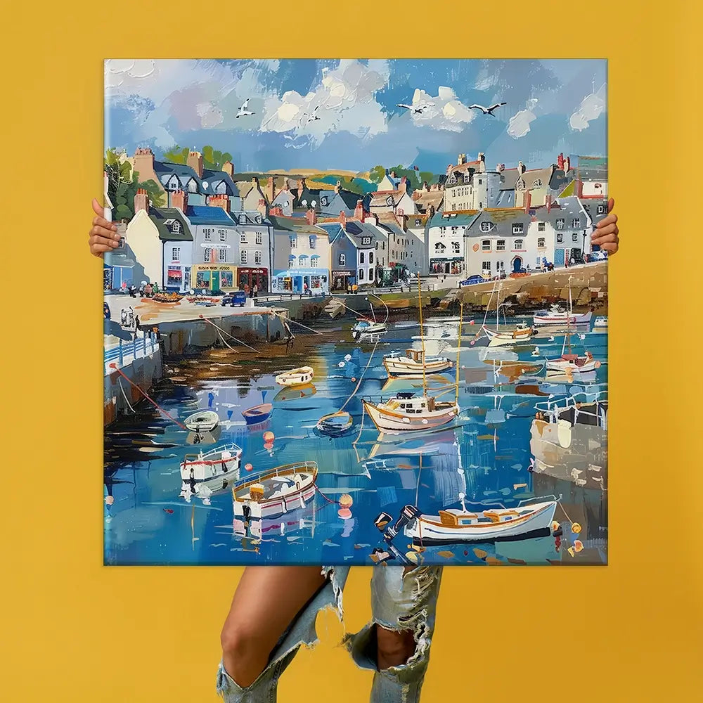 Devon Harbour Oversized Canvas Print Devon Harbour Oversized Canvas Print wall art product Art Print Shop