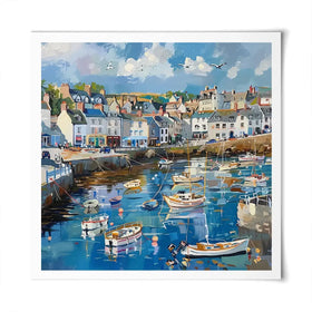 Devon Harbour Square Art Print Devon Harbour Square Art Print wall art product David Alexander Elder