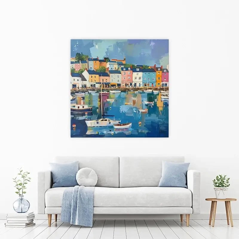 Devon Town Harbour Canvas Print Devon Town Harbour Canvas Print wall art product David Alexander Elder