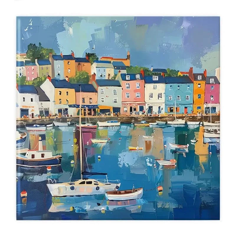 Devon Town Harbour Canvas Print Devon Town Harbour Canvas Print wall art product David Alexander Elder