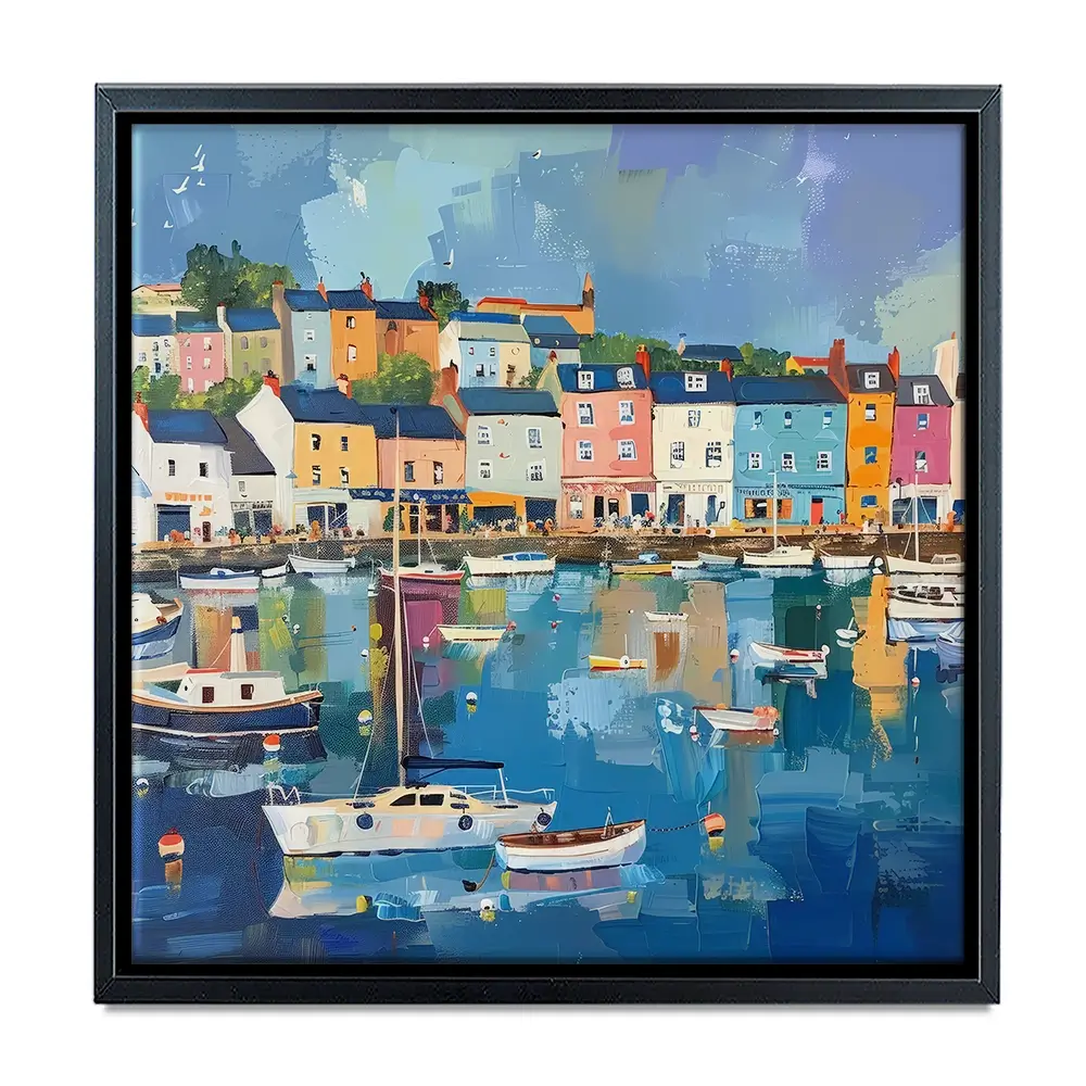 Devon Town Harbour Canvas Print Devon Town Harbour Canvas Print wall art product David Alexander Elder