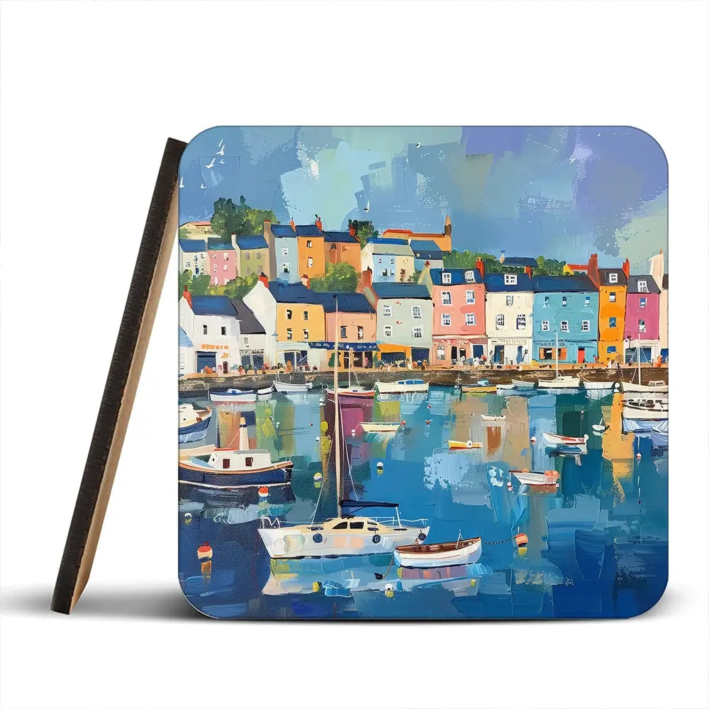 Devon Town Harbour Coaster Set Devon Town Harbour Coaster Set wall art product David Alexander Elder