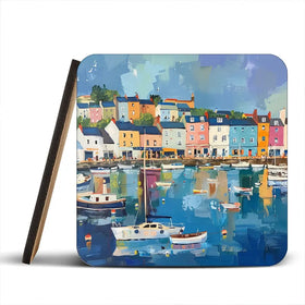 Devon Town Harbour Coaster Set Devon Town Harbour Coaster Set wall art product David Alexander Elder