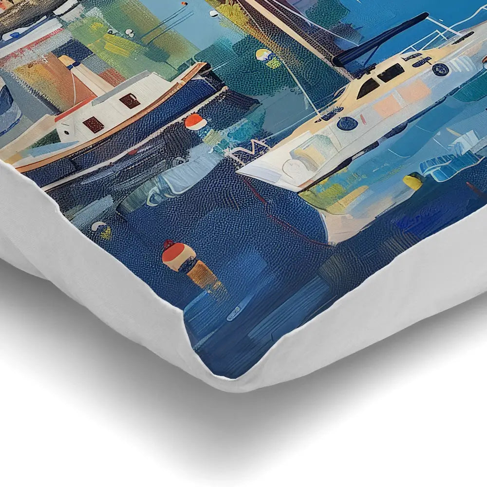 Devon Town Harbour Cushion Devon Town Harbour Cushion wall art product David Alexander Elder