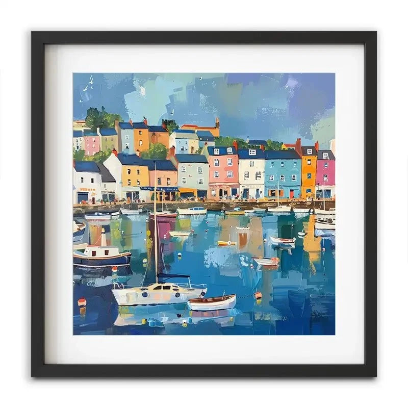 Devon Town Harbour Framed Art Print Devon Town Harbour Framed Art Print wall art product David Alexander Elder