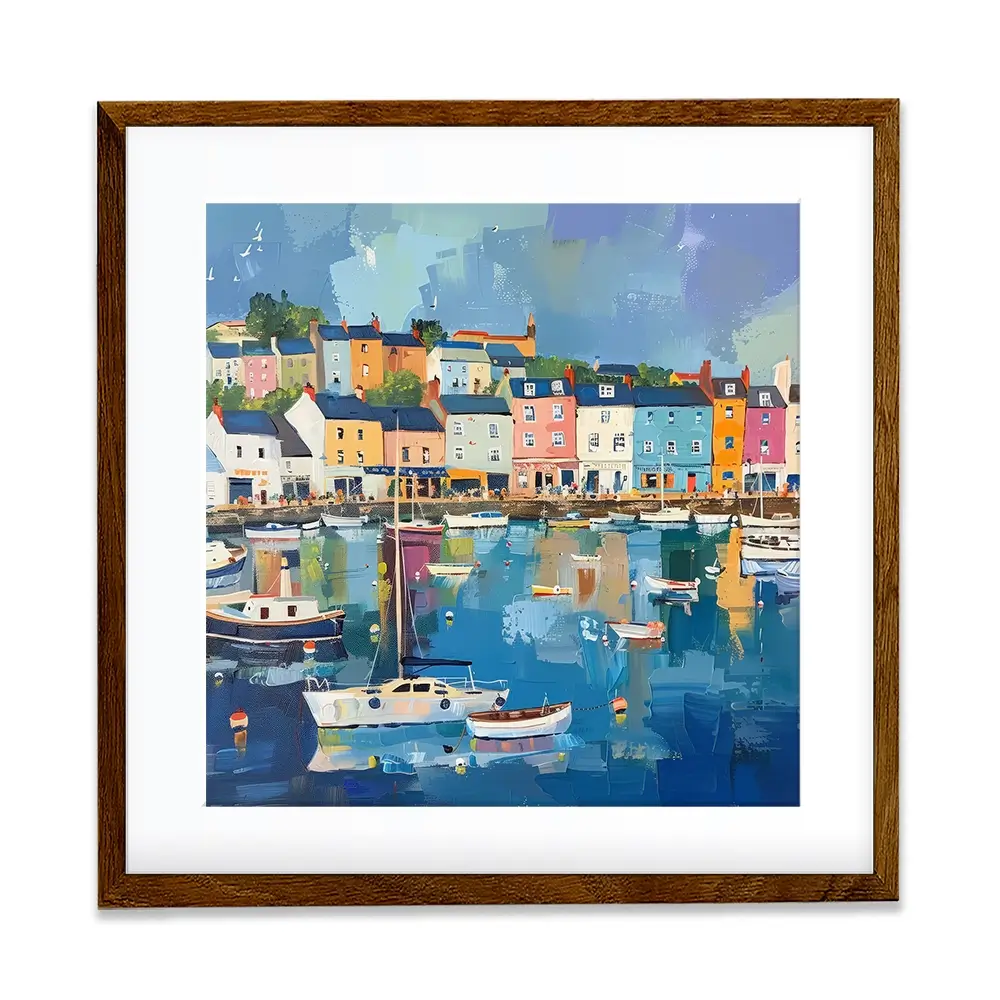 Devon Town Harbour Framed Art Print Devon Town Harbour Framed Art Print wall art product David Alexander Elder