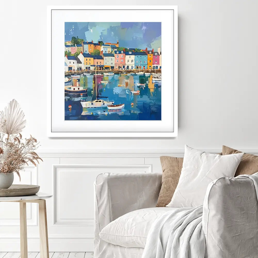 Devon Town Harbour Framed Art Print Devon Town Harbour Framed Art Print wall art product David Alexander Elder
