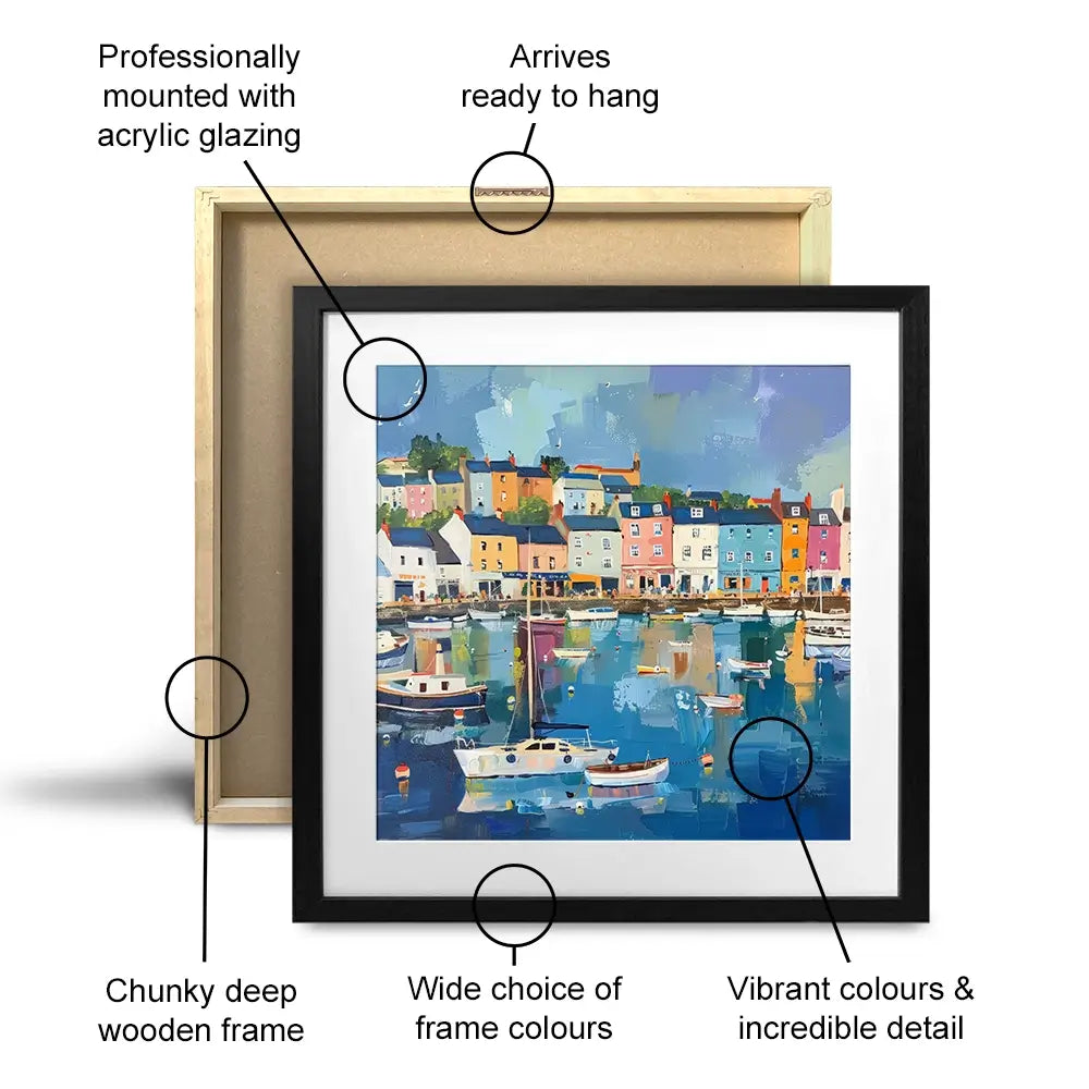 Devon Town Harbour Framed Art Print Devon Town Harbour Framed Art Print wall art product David Alexander Elder