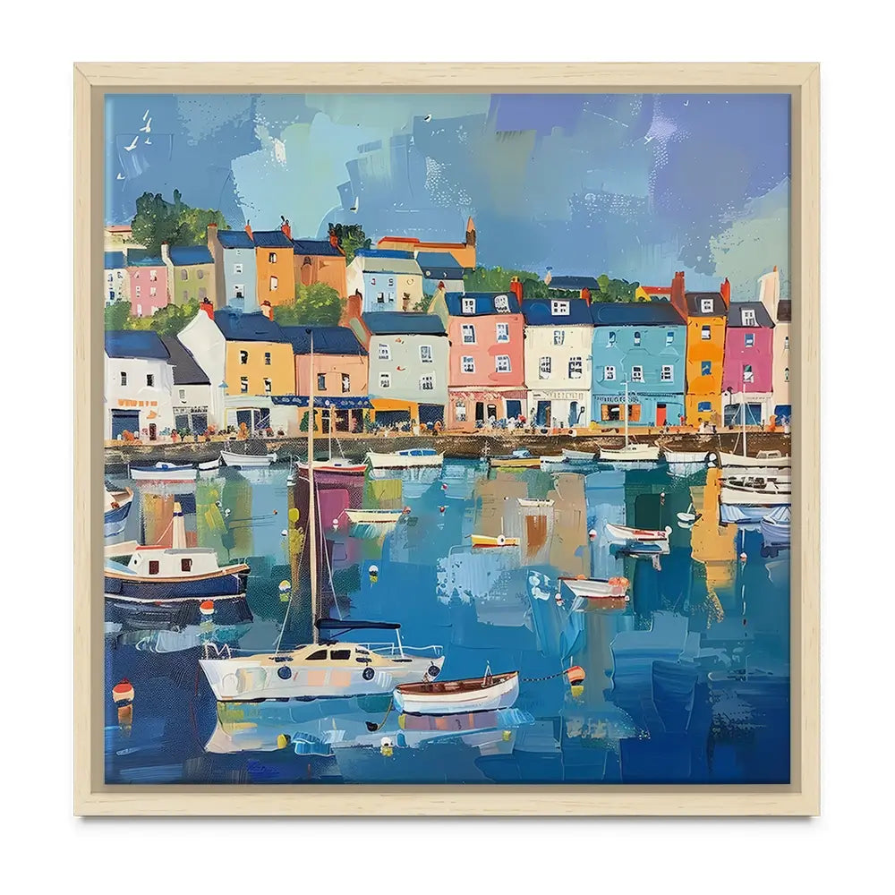 Devon Town Harbour Oversized Canvas Print Devon Town Harbour Oversized Canvas Print wall art product Art Print Shop