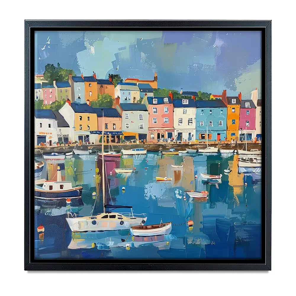 Devon Town Harbour Oversized Canvas Print Devon Town Harbour Oversized Canvas Print wall art product Art Print Shop
