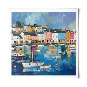 Devon Town Harbour Square Art Print Devon Town Harbour Square Art Print wall art product David Alexander Elder