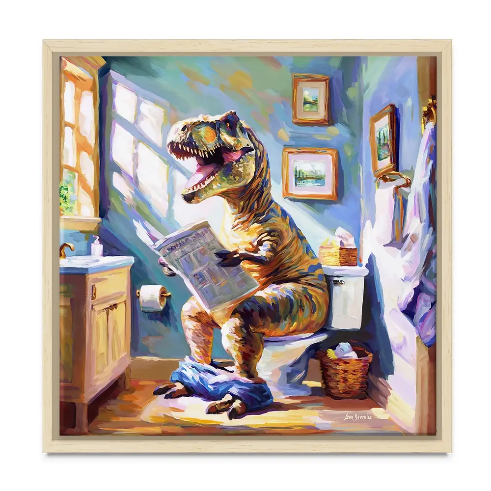 Dino's Daily Dose of Humour Canvas Print Dino's Daily Dose of Humour Canvas Print wall art product Leon Devenice