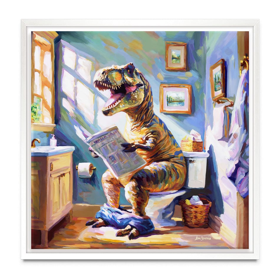 Dino's Daily Dose of Humour Canvas Print wall art product Leon Devenice
