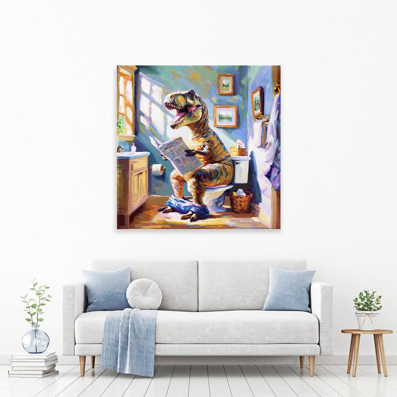 Dino's Daily Dose of Humour Canvas Print wall art product Leon Devenice