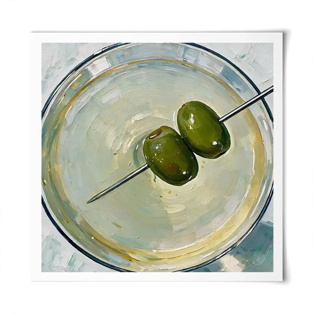 Dirty Martini Cocktail Square Art Print Dirty Martini Cocktail Square Art Print wall art product David Alexander Elder