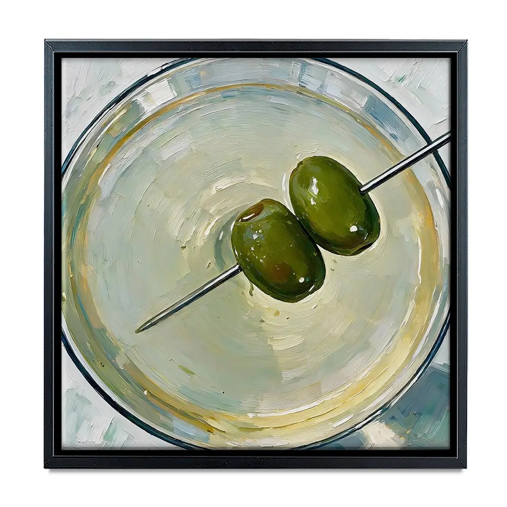 Dirty Martini Cocktail Square Canvas Print Dirty Martini Cocktail Square Canvas Print wall art product David Alexander Elder