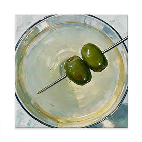 Dirty Martini Cocktail Square Canvas Print Dirty Martini Cocktail Square Canvas Print wall art product David Alexander Elder
