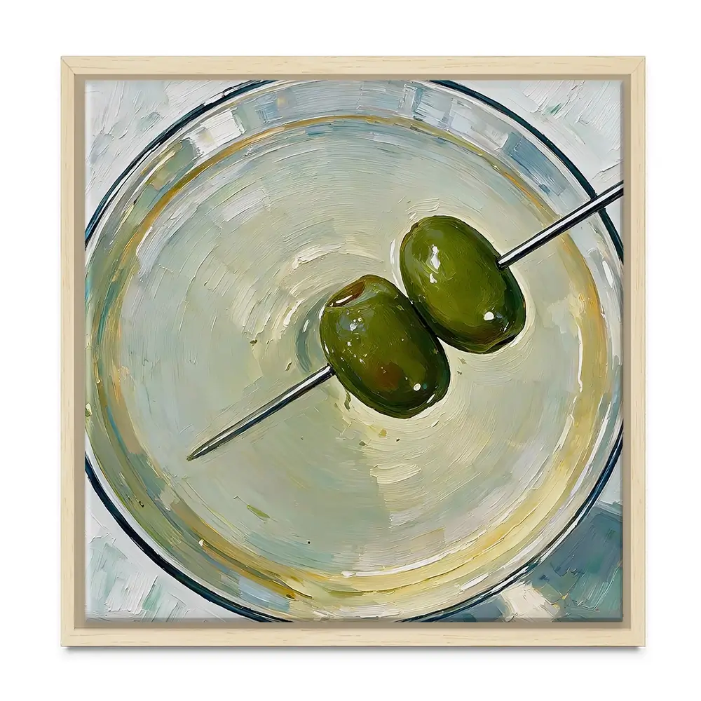 Dirty Martini Cocktail Square Canvas Print Dirty Martini Cocktail Square Canvas Print wall art product David Alexander Elder