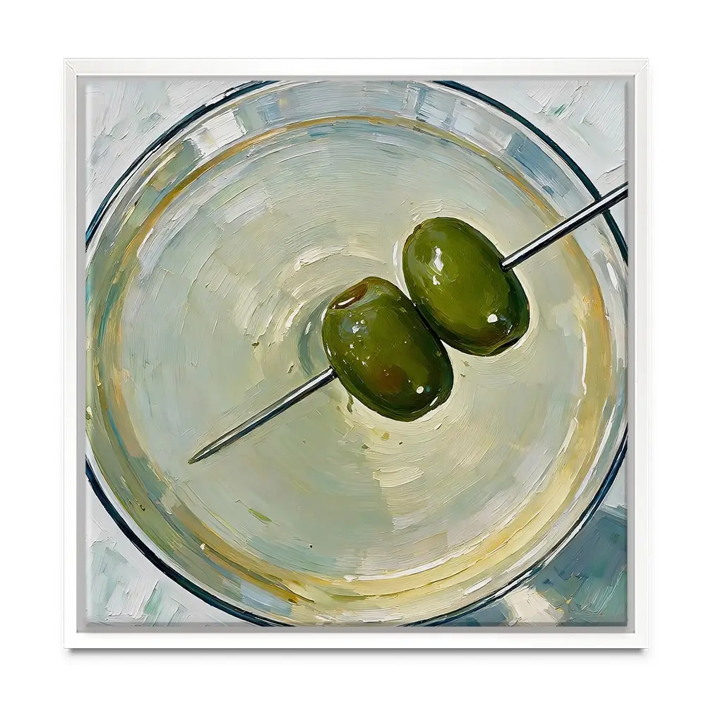 Dirty Martini Cocktail Square Canvas Print Dirty Martini Cocktail Square Canvas Print wall art product David Alexander Elder