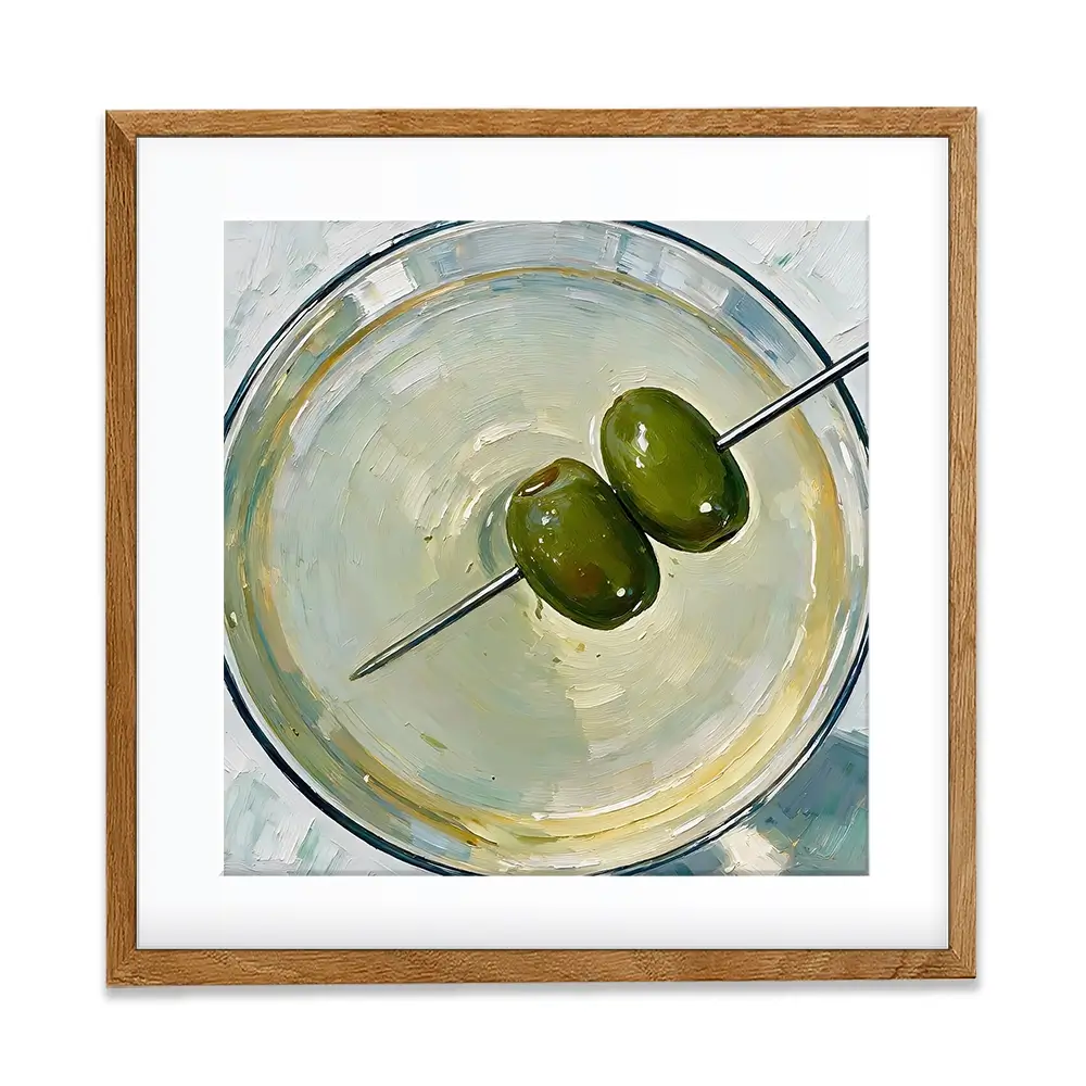 Dirty Martini Cocktail Square Framed Art Print Dirty Martini Cocktail Square Framed Art Print wall art product David Alexander Elder