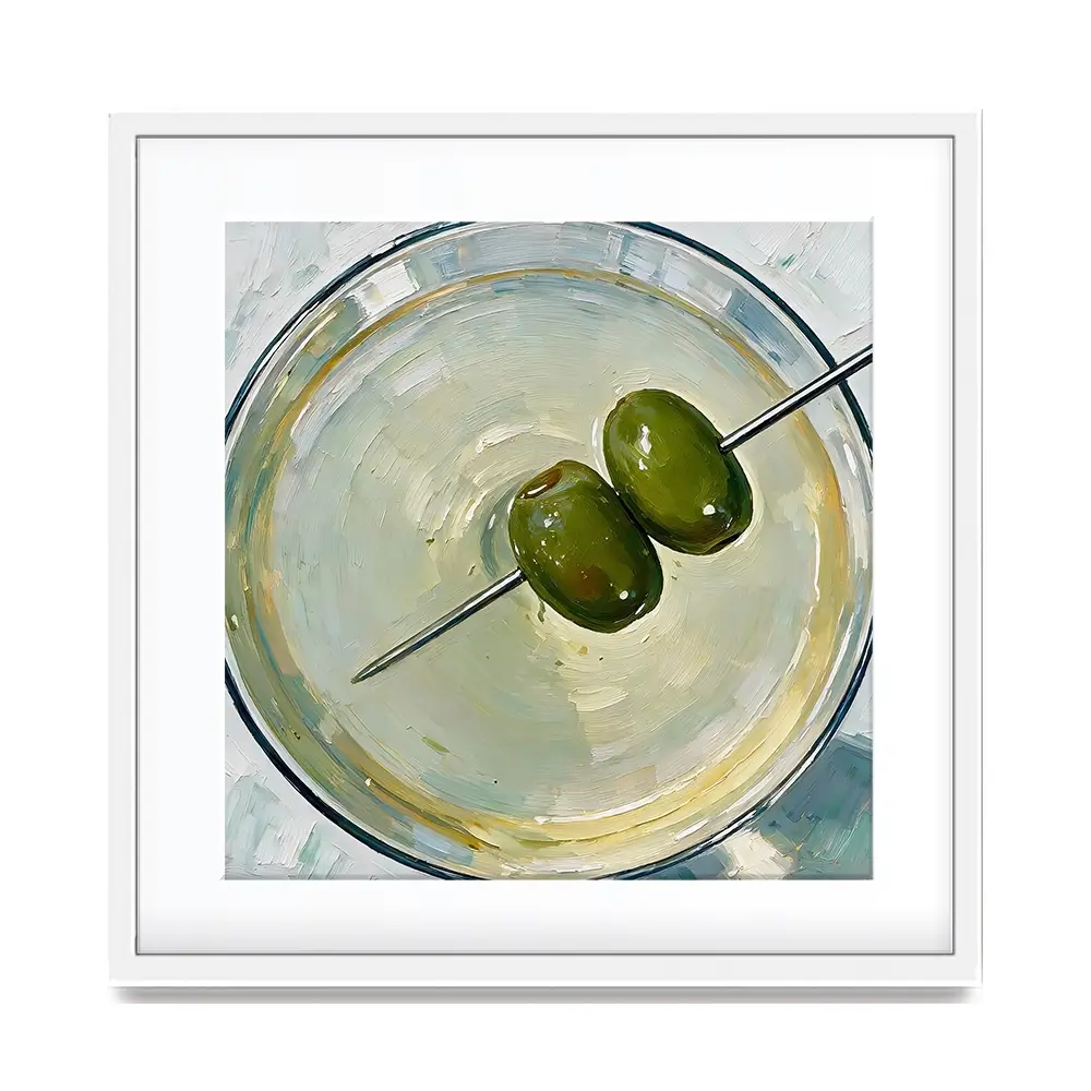 Dirty Martini Cocktail Square Framed Art Print Dirty Martini Cocktail Square Framed Art Print wall art product David Alexander Elder