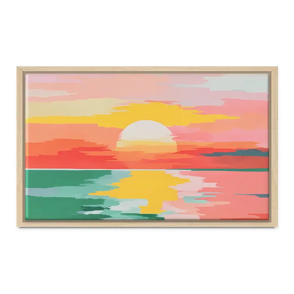 Disappearing Sun Canvas Print Disappearing Sun Canvas Print wall art product IAmHomeStudio