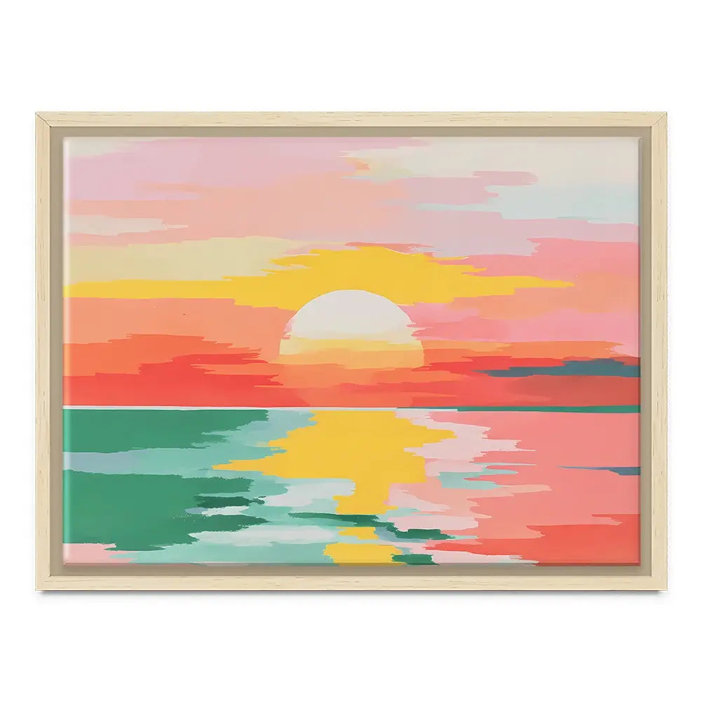 Disappearing Sun Canvas Print Disappearing Sun Canvas Print wall art product IAmHomeStudio