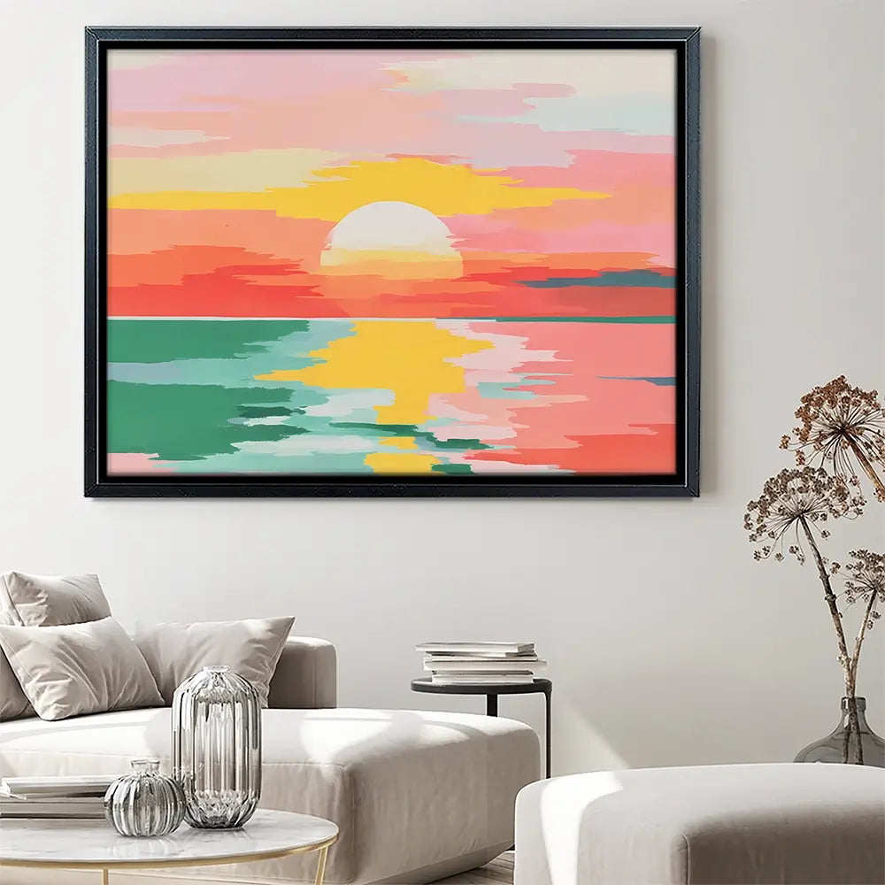 Disappearing Sun Canvas Print Disappearing Sun Canvas Print wall art product IAmHomeStudio