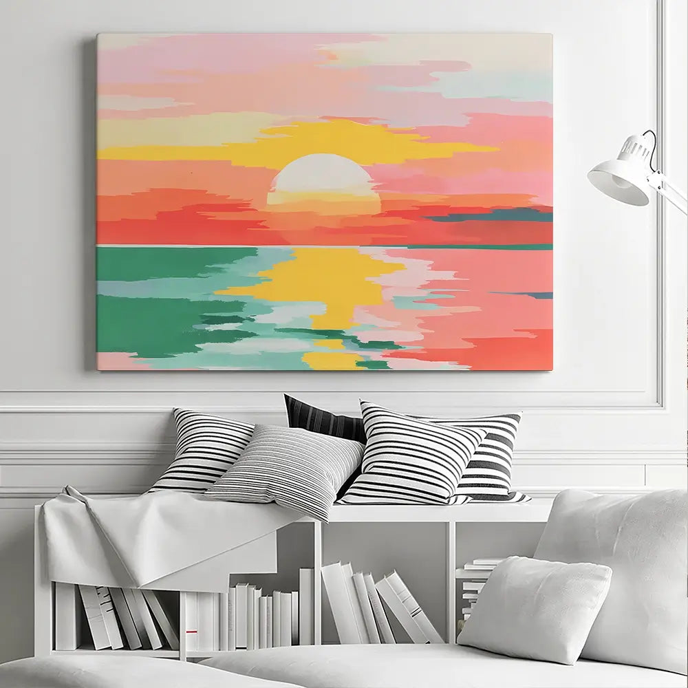 Disappearing Sun Canvas Print Disappearing Sun Canvas Print wall art product IAmHomeStudio