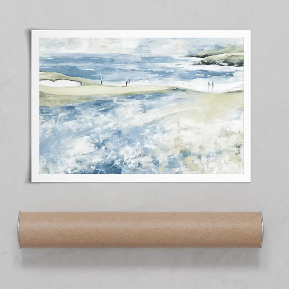 Distant Figures At The Tideline Art Print Distant Figures At The Tideline Art Print wall art product Chromatic Storm Studio
