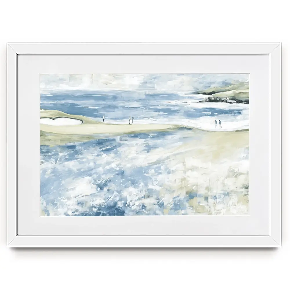 Distant Figures At The Tideline Framed Art Print Distant Figures At The Tideline Framed Art Print wall art product Chromatic Storm Studio