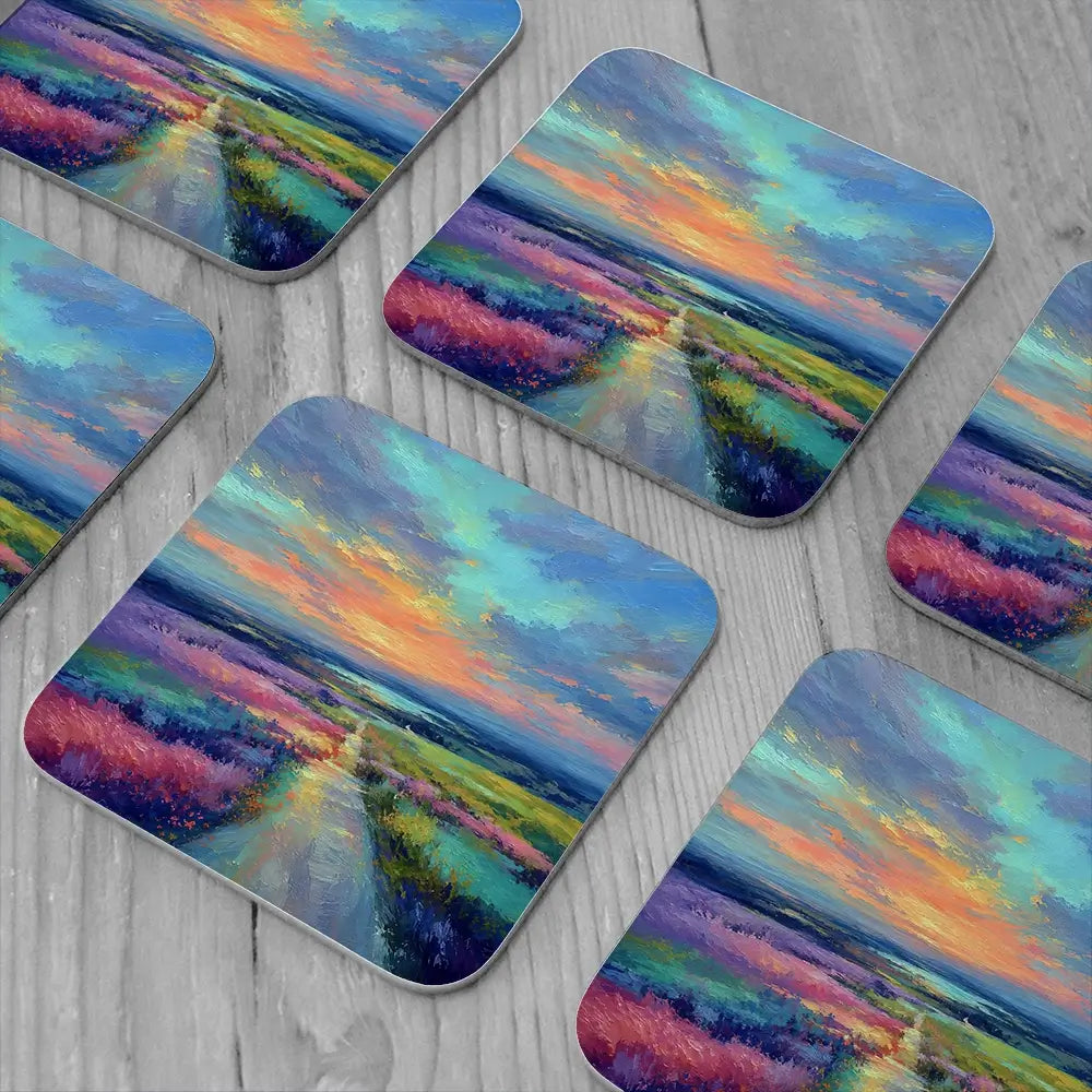 Distant Lake Coaster Set Distant Lake Coaster Set wall art product David Alexander Elder