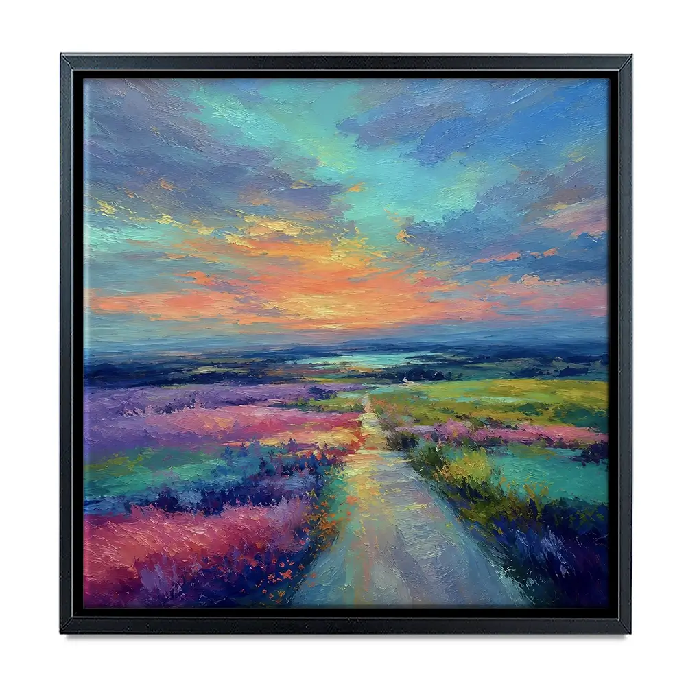 Distant Lake Square Canvas Print Distant Lake Square Canvas Print wall art product David Alexander Elder