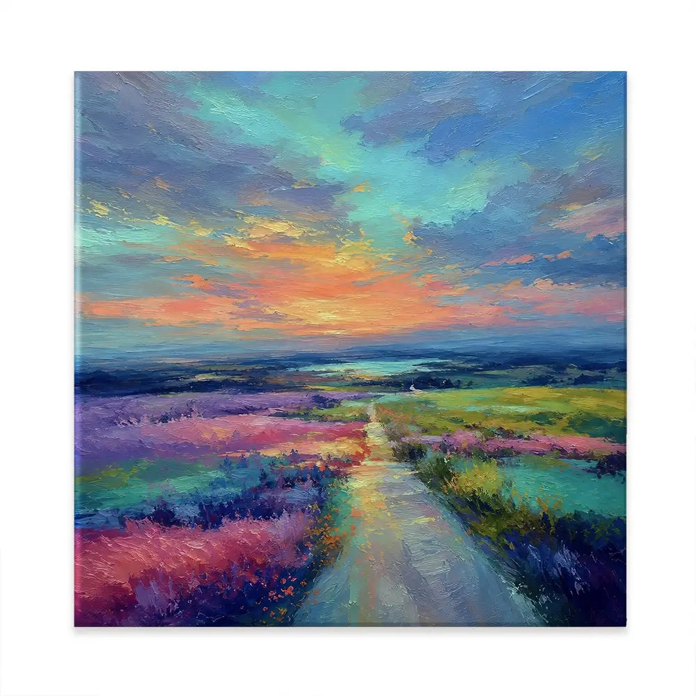 Distant Lake Square Canvas Print Distant Lake Square Canvas Print wall art product David Alexander Elder