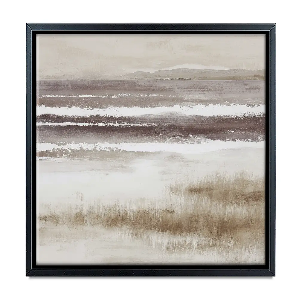Distant Marsh Horizon Square Canvas Print Distant Marsh Horizon Square Canvas Print wall art product Chromatic Storm Studio