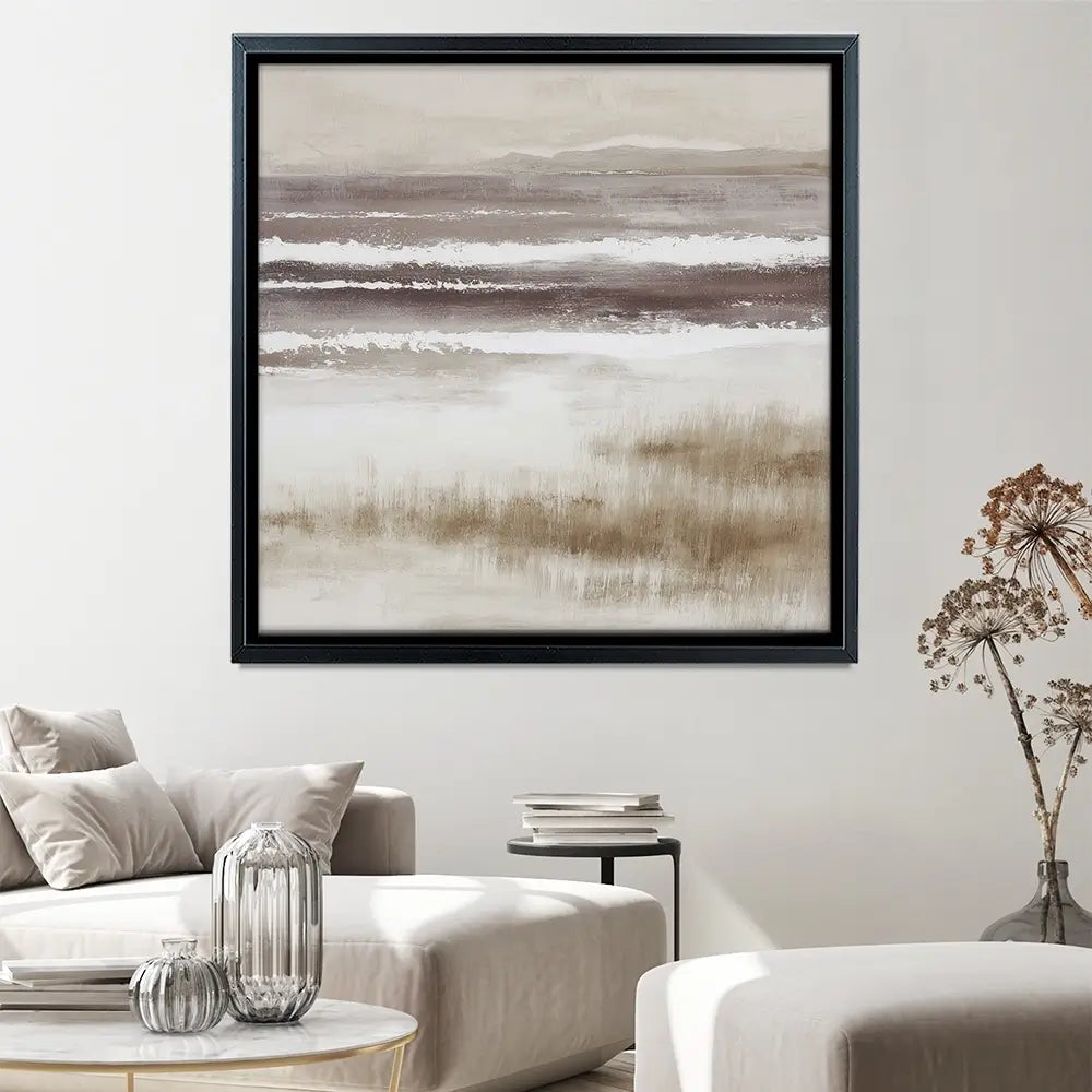 Distant Marsh Horizon Square Canvas Print Distant Marsh Horizon Square Canvas Print wall art product Chromatic Storm Studio