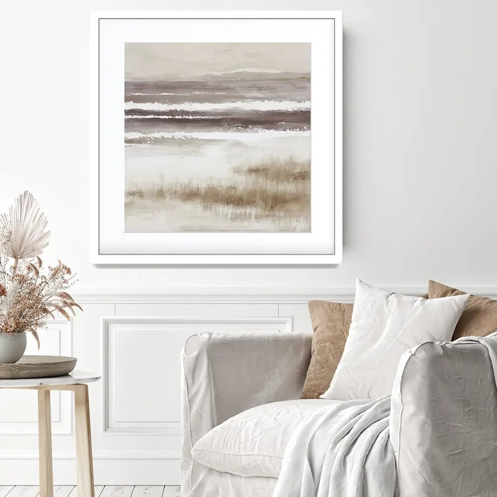 Distant Marsh Horizon Square Framed Art Print Distant Marsh Horizon Square Framed Art Print wall art product Chromatic Storm Studio