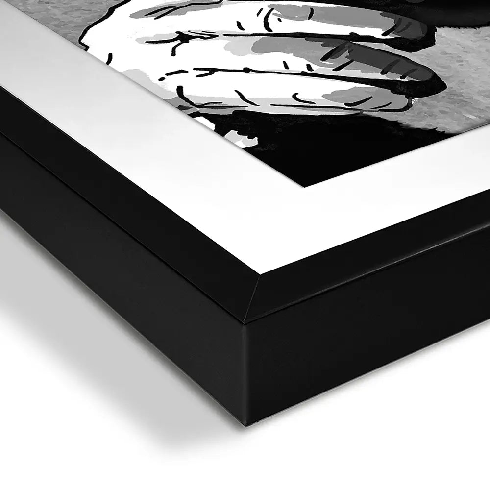 DJ Monkey Square Framed Art Print DJ Monkey Square Framed Art Print | DJ Monkey Square Artwork wall art product Banksy