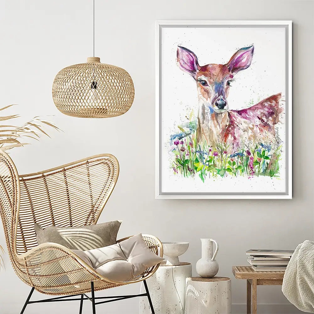 Doe-A-Deer Canvas Print Doe-A-Deer Canvas Print wall art product Nicola Jane Rowles