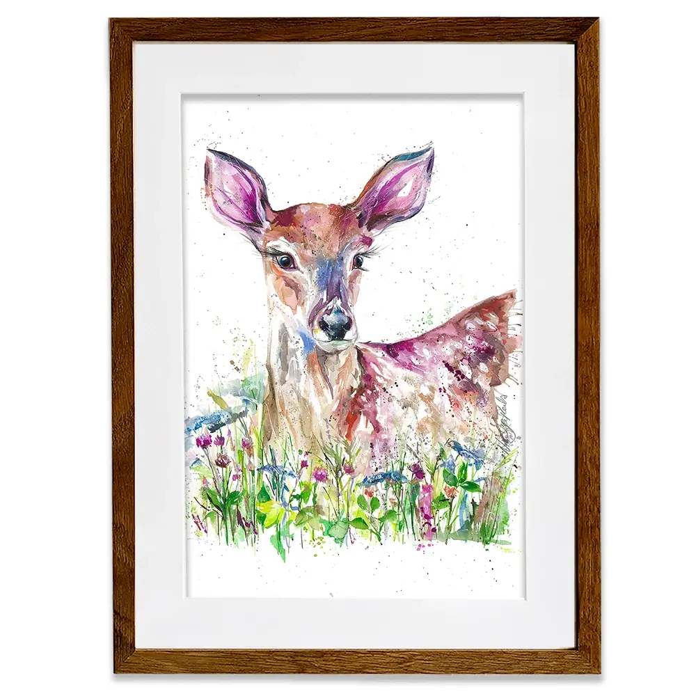 Doe-A-Deer Framed Art Print Doe-A-Deer Framed Art Print wall art product Nicola Jane Rowles