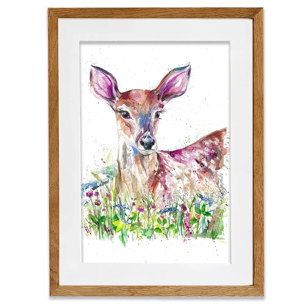 Doe-A-Deer Framed Art Print Doe-A-Deer Framed Art Print wall art product Nicola Jane Rowles