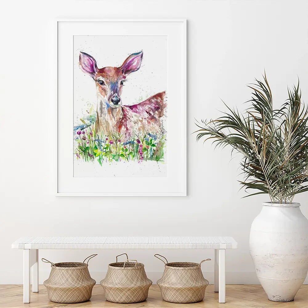 Doe-A-Deer Framed Art Print Doe-A-Deer Framed Art Print wall art product Nicola Jane Rowles
